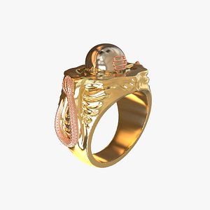 Snake  Shivling  3D Printable Jewelry Ring Model