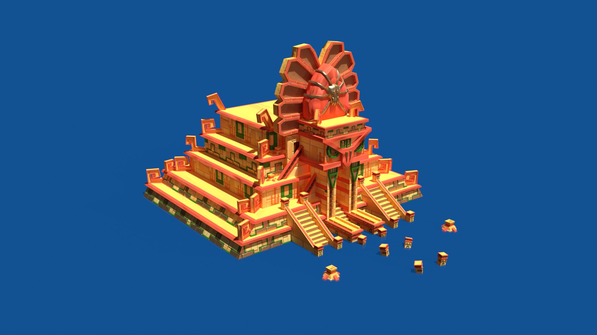 Stylized Incan Temple 3D - TurboSquid 2392749