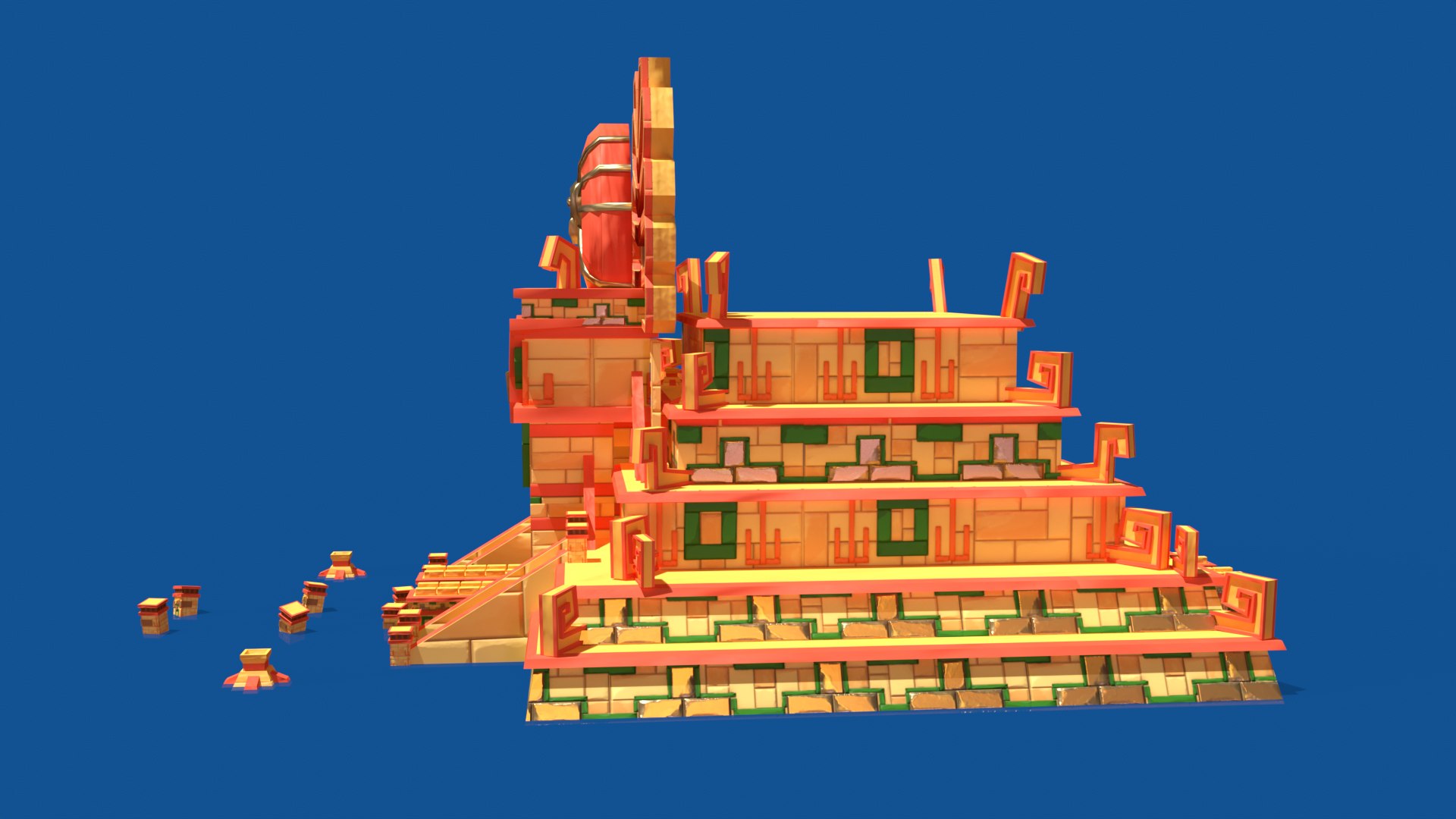 Stylized Incan Temple 3D - TurboSquid 2392749
