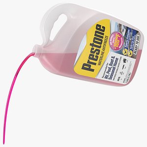 3D Waterline Antifreeze Prestone with Flowing Liquid model