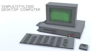 3D simple computer stylized model