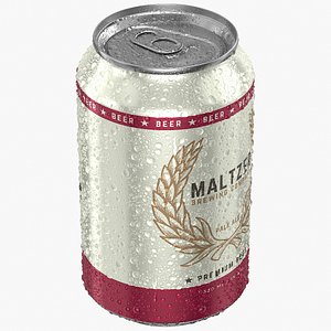 Standard Beer Can With Droplets 330ml