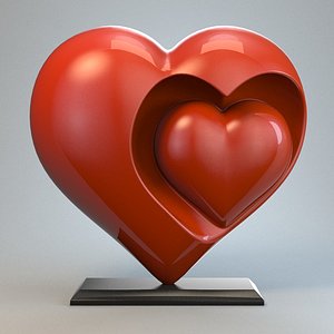 heart sculpture love 3d 3ds