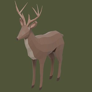 Stylized lowpoly DEER
