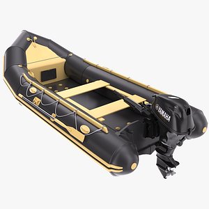 Rigid-hulled inflatable boat 3D model
