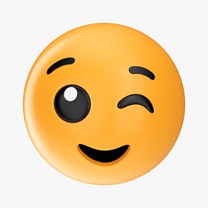 Emoji 004 Winking 3D model