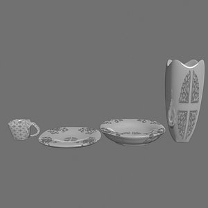 3D model dishes