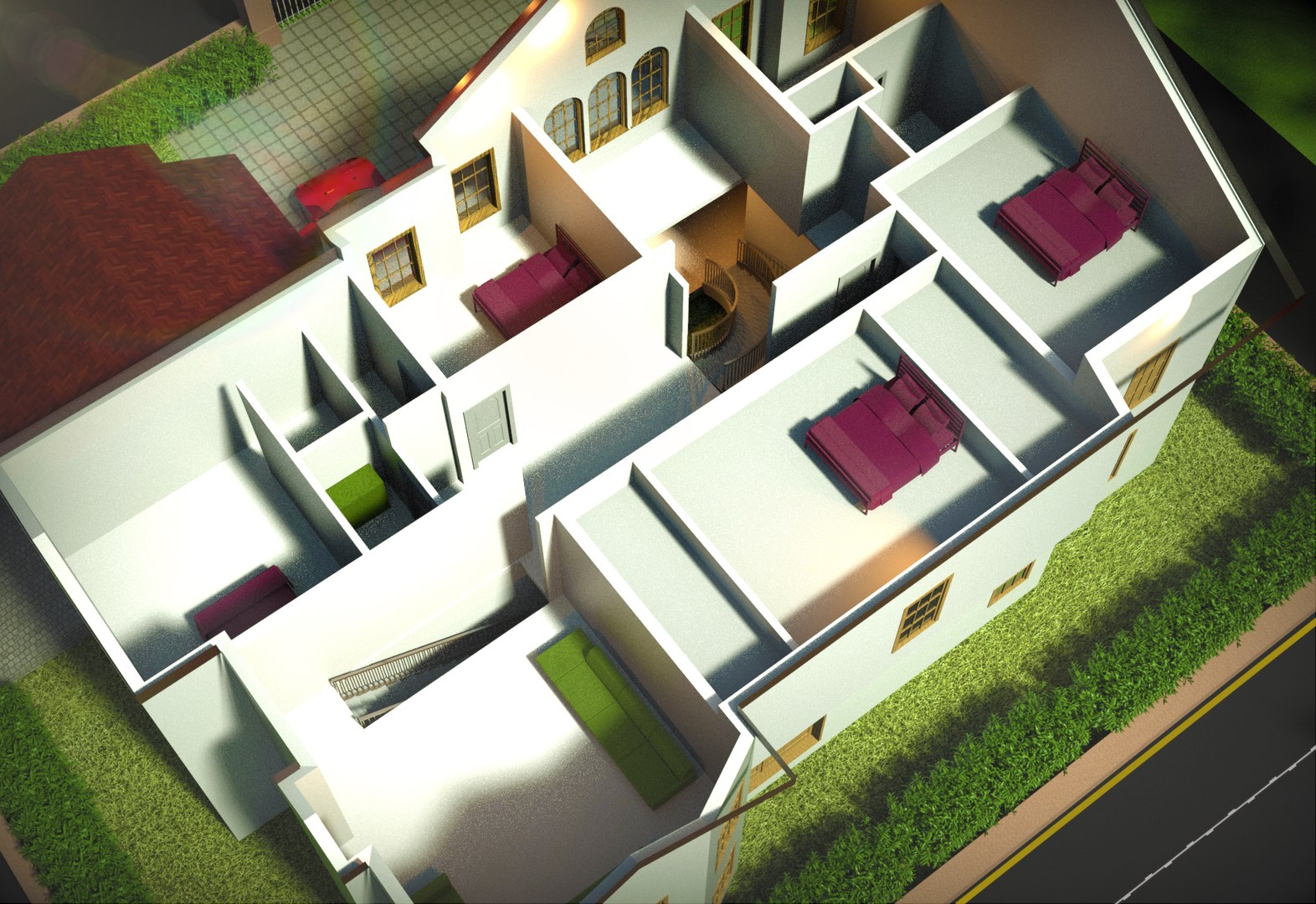 Family House 3D Model - TurboSquid 1920116