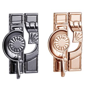 3D Antique Brass Window Sash Lock Victorian Style Window Locks model