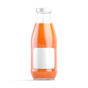 Juice Glass Bottle Carrot - juicy vegetable drink jar