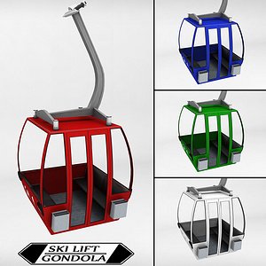 ski lift gondola cable car 3d max