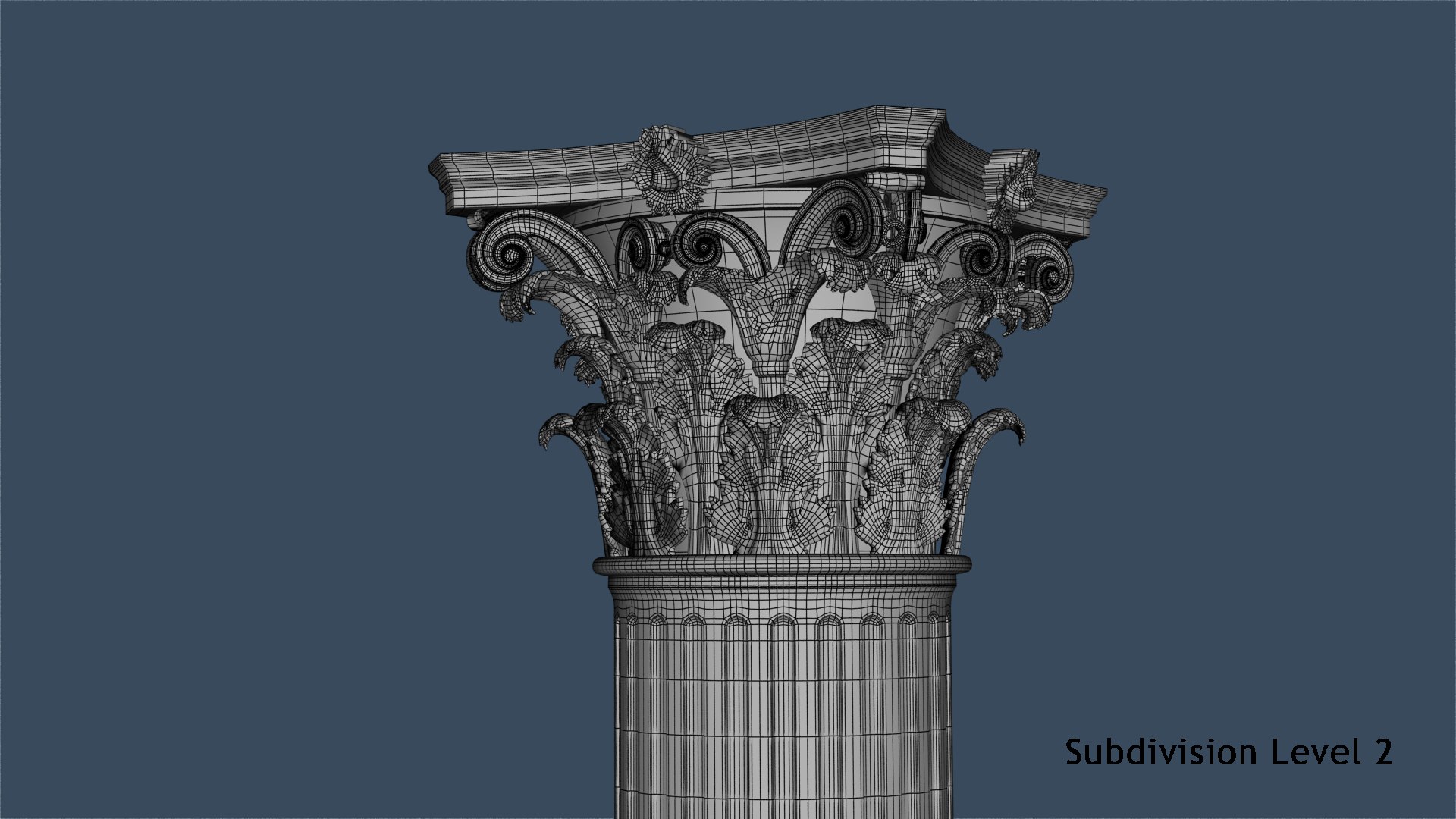 3D classic corinthian collumn https://p.turbosquid.com/ts-thumb/RX/nEBY5R/55htUUho/subdiv_05/png/1576089206/1920x1080/fit_q87/5e8520446893f018b82773ef15494282879abb2c/subdiv_05.jpg