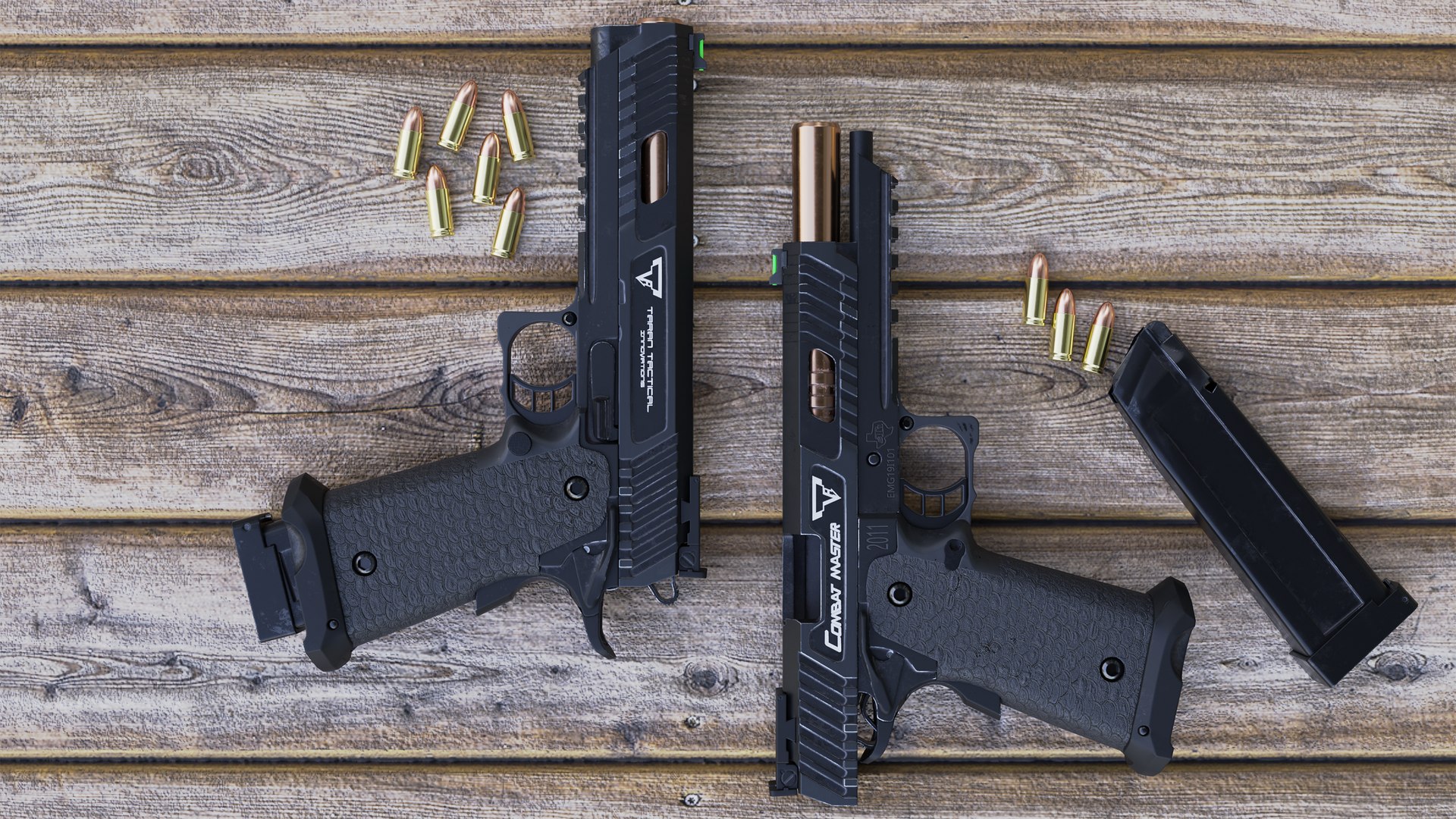 3D STI 2011 Combat Master Taran Tactical John Wick Pistol Low-poly 3D ...