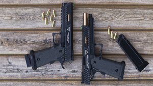 STI 2011 Combat Master Taran Tactical John Wick pistol Low-poly 3D model