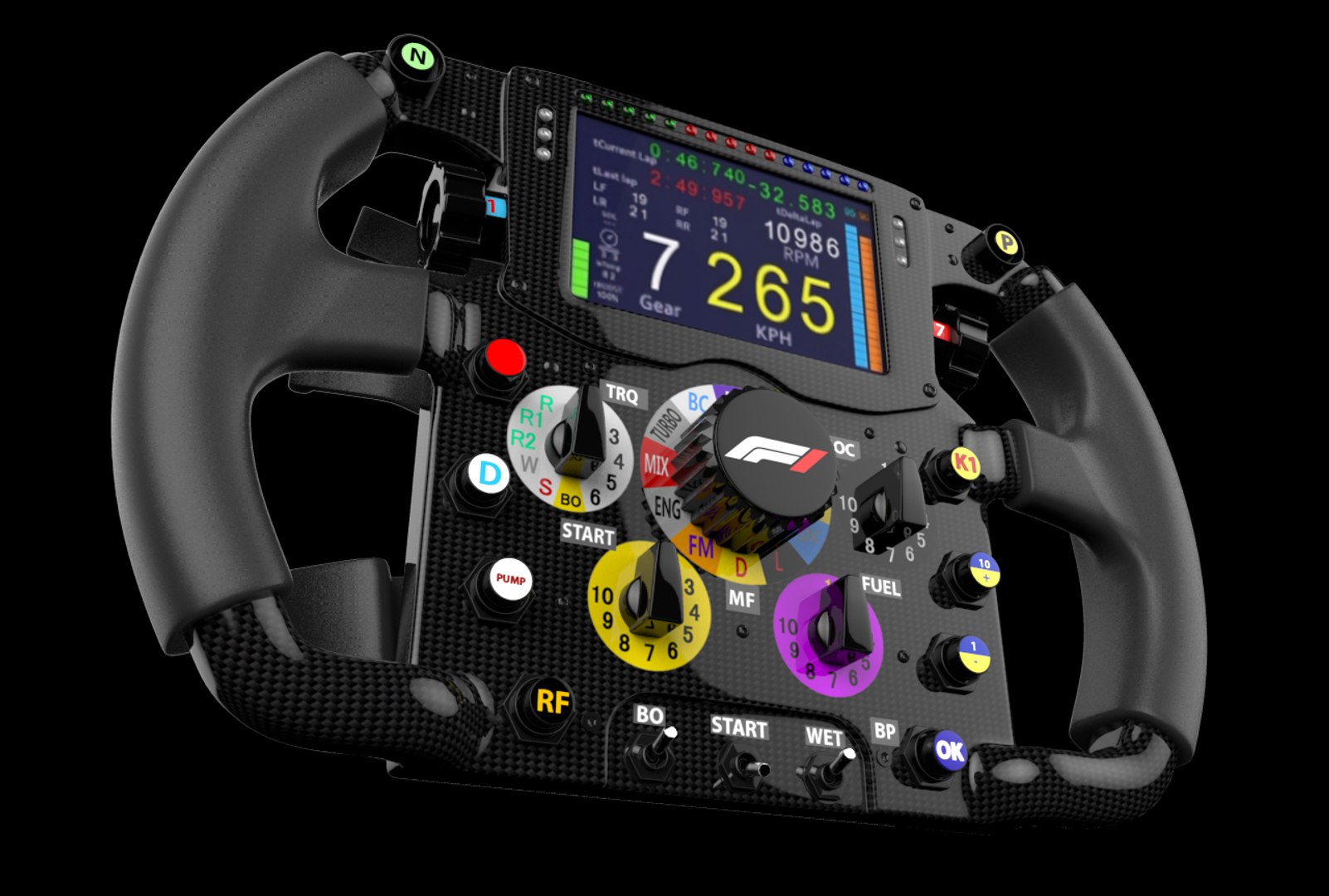 F1ステアリングホイールジェネリック3Dモデル - TurboSquid 1247694