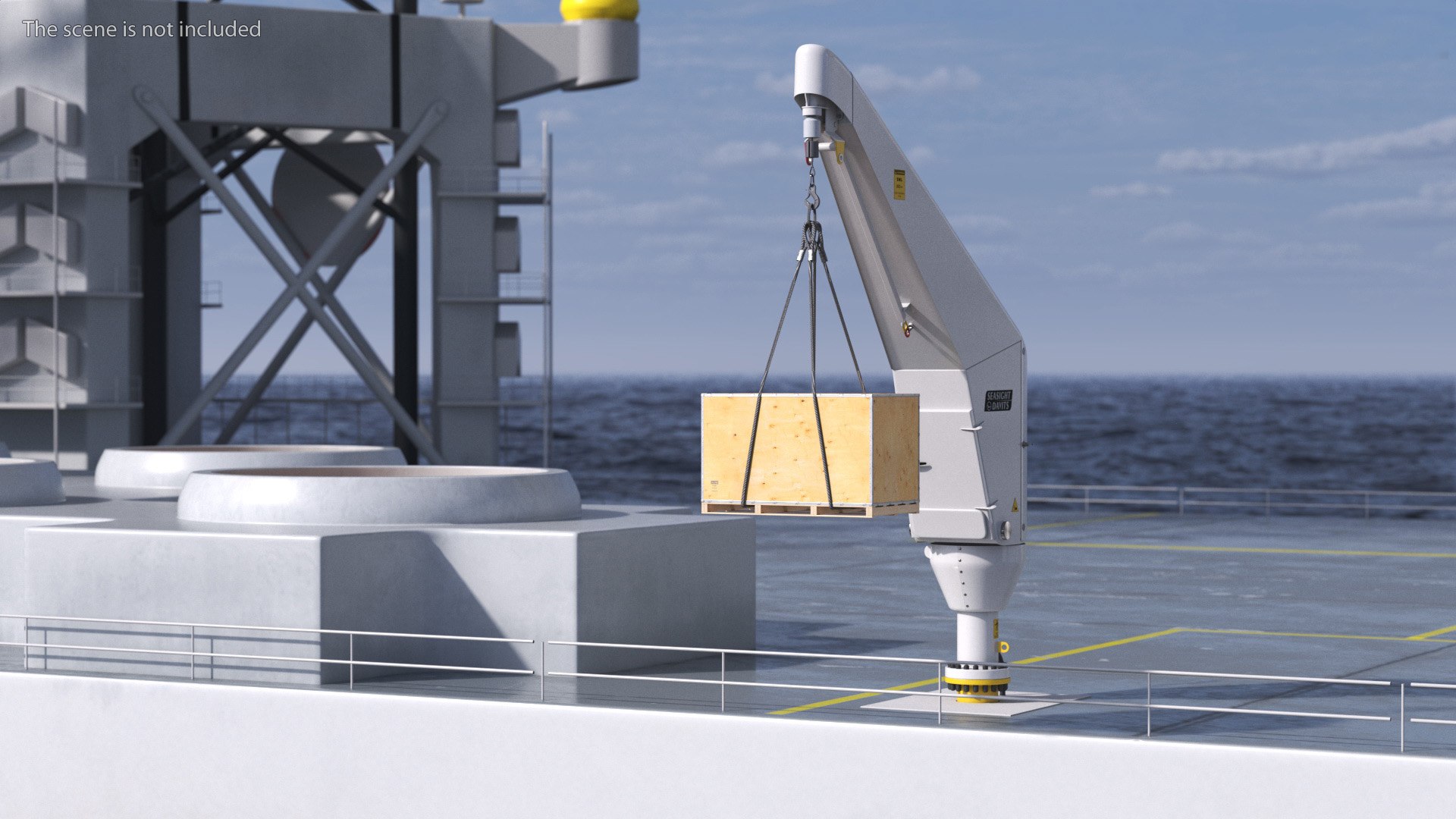 3D Seasight Davits Crane With Load - TurboSquid 2309953