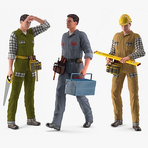 rigged workers works model