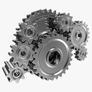 3D realistic gear machinery