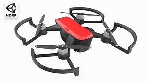 spark drone 3d model unity hdrp