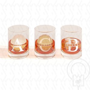 custom print glass whiskey 3D