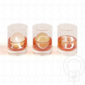 Monogram Whisky tumbler glass V1 standard