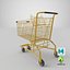 Yellow Shopping Cart 3D model