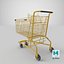 Yellow Shopping Cart 3D model