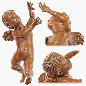 Statuette angel cupid 03 model