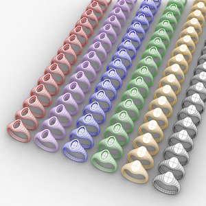 Oval 12X8 mm Signet Rings 174 items 3D