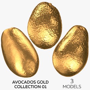 Avocados Gold Collection 01 - 3 models 3D model
