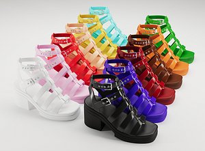 3D Highway chunky mid sandals Asos design collection