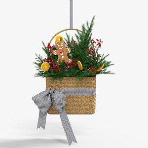 Basket Wreath For Christmas model