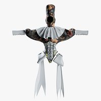 Clown garment with corset and bows