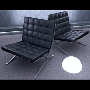 mr barcelona chair 3d model