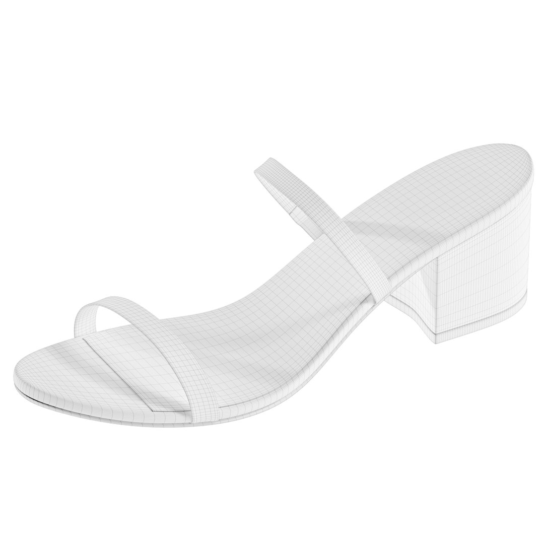 Amazon Essentials Women Thin TwoStrap Heeled Slide 3D Model