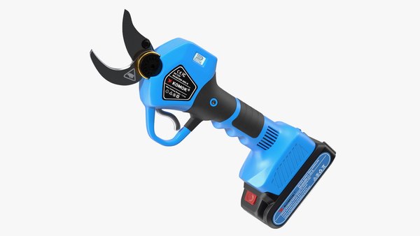 Blauer Akku Gartenschere von Komok 3D Modell TurboSquid 2083800