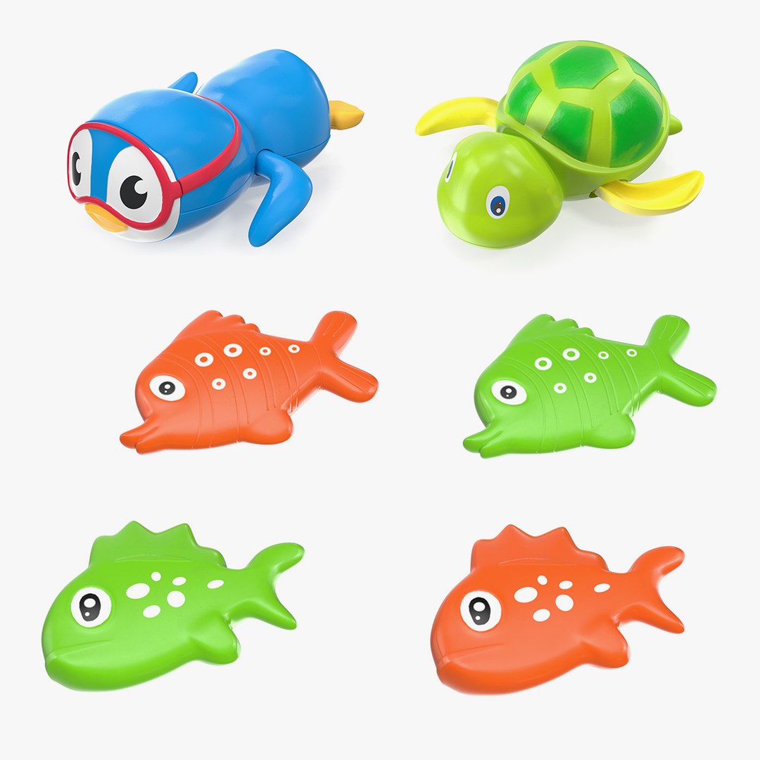 Bath Toys Collection 3D model preview