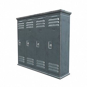 lockers02 pbr low-poly model