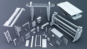 industrial kitbash kit 3D
