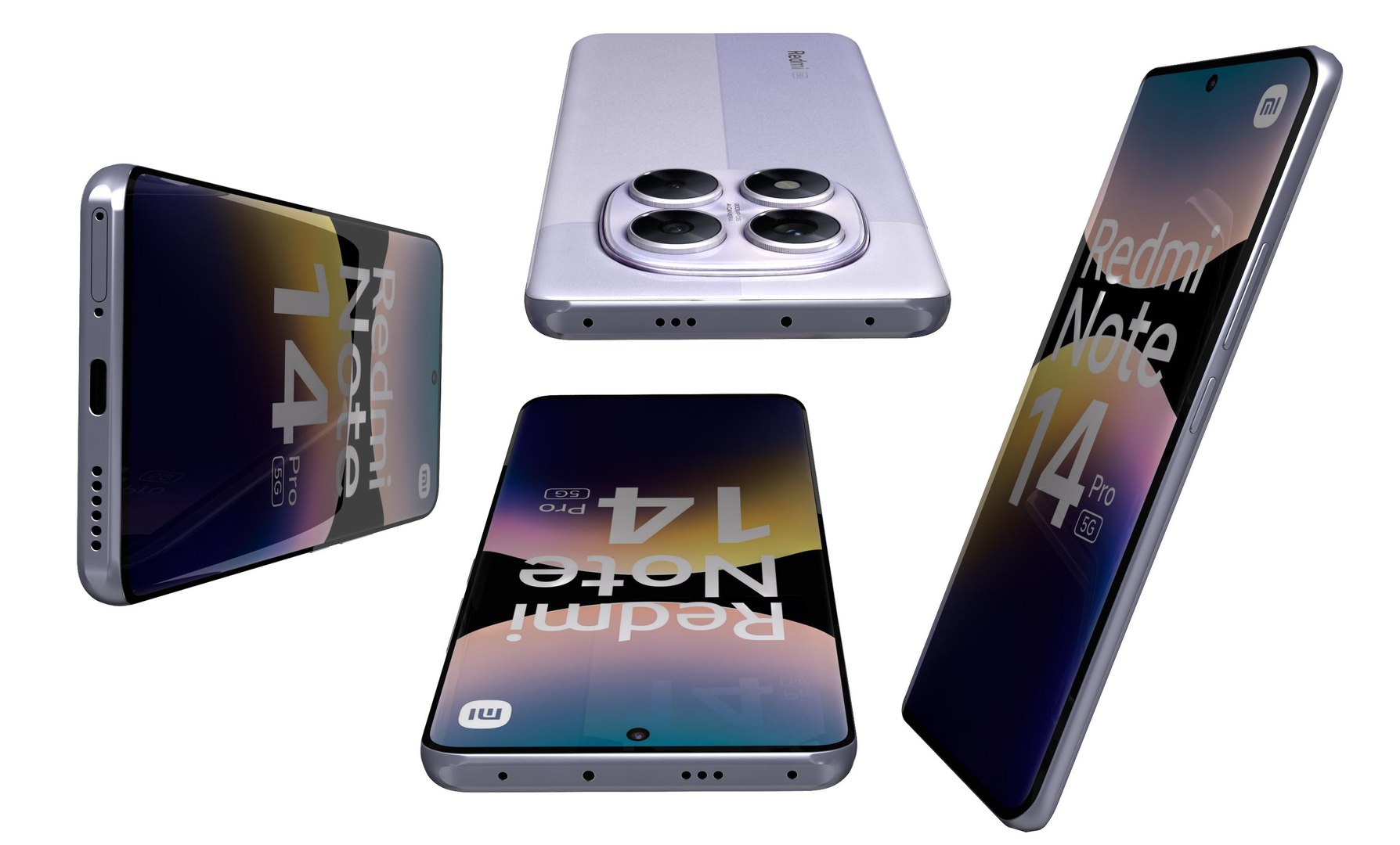 3D Xiaomi Redmi Note 14 Pro 5G Violet - TurboSquid 2345986