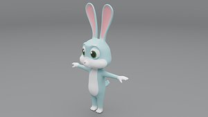 3D Bunny Cartoon 3D model