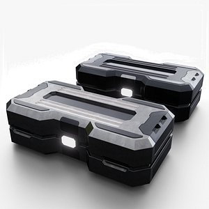 Sci-fi Crate 3D model