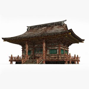 A small Buddhist palace in ancient Asia 3D model