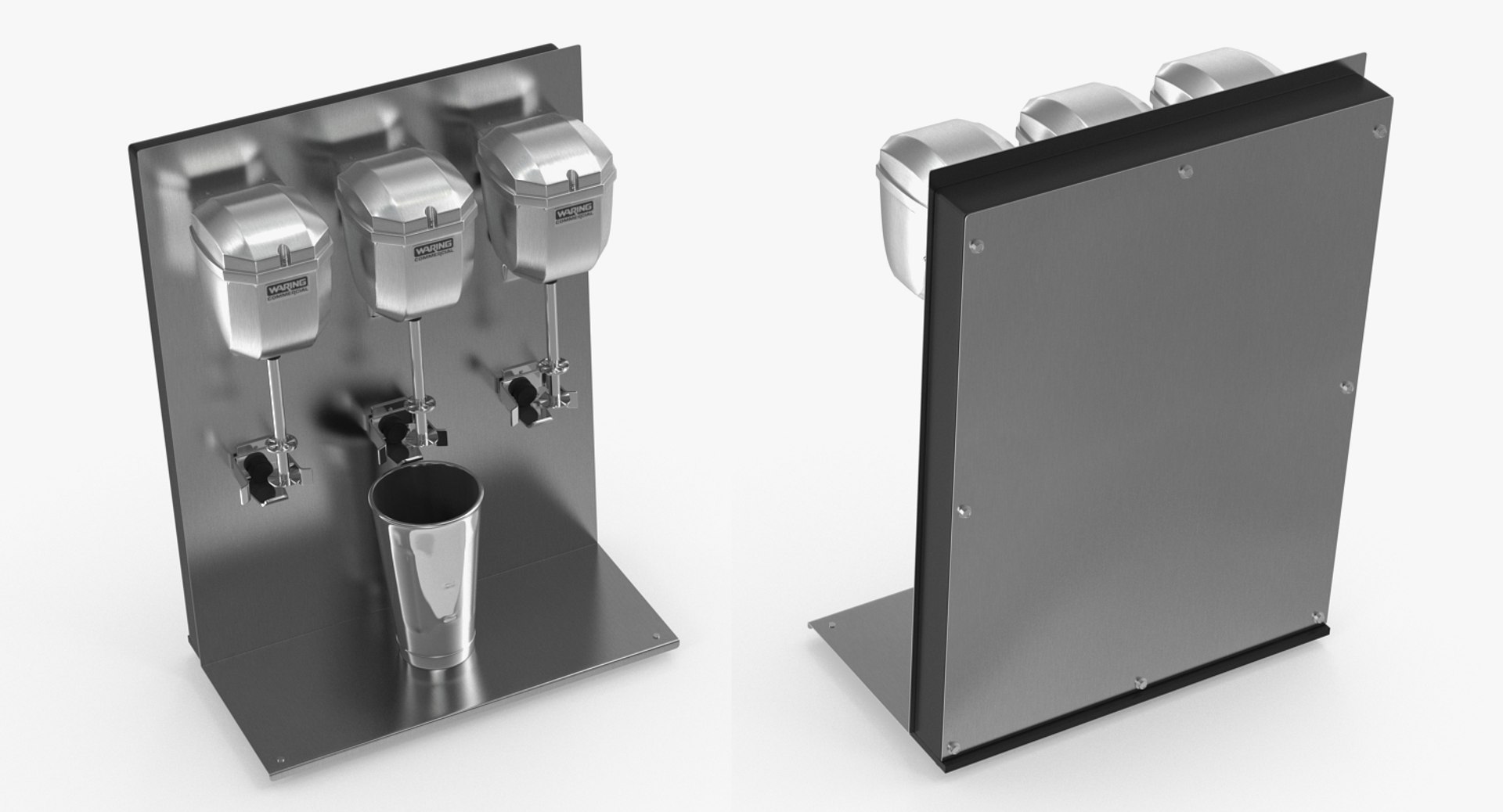 3D Triple Head Milk Shake Model - TurboSquid 1279816