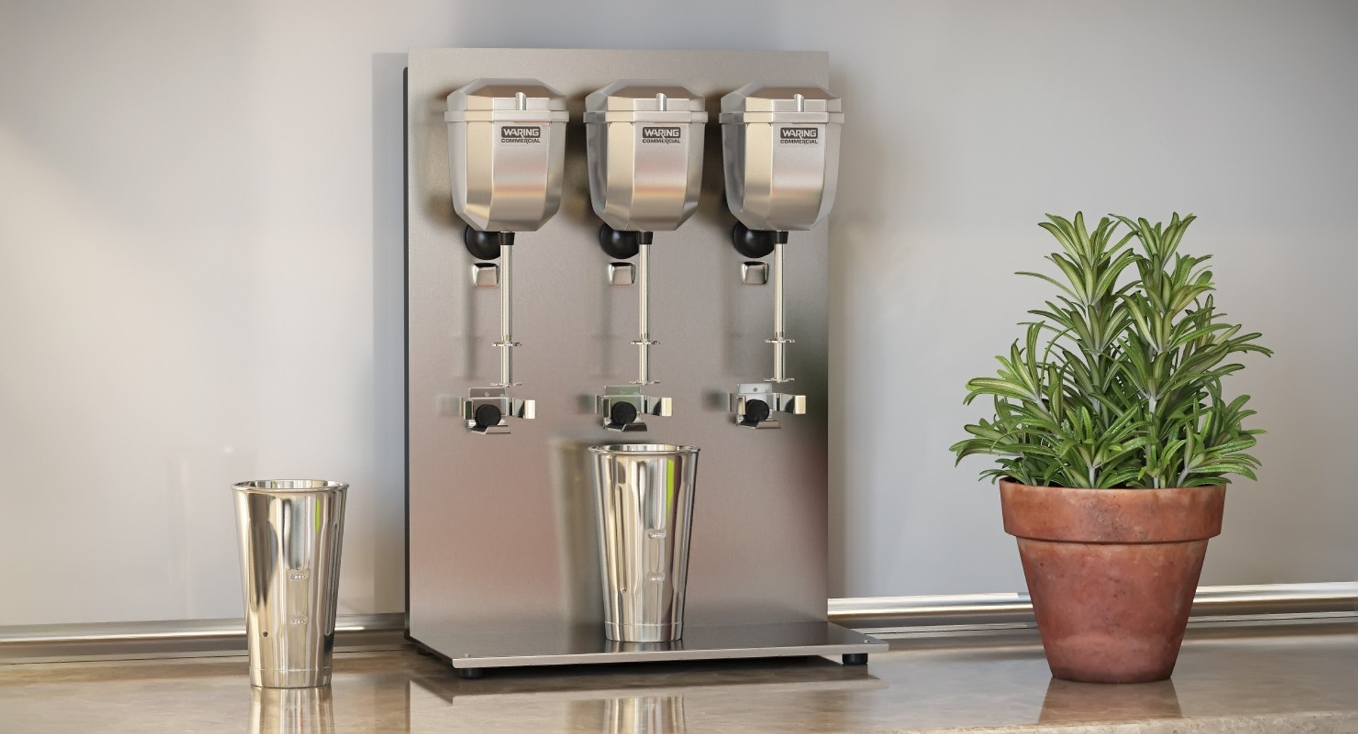 3D Triple Head Milk Shake Model - TurboSquid 1279816
