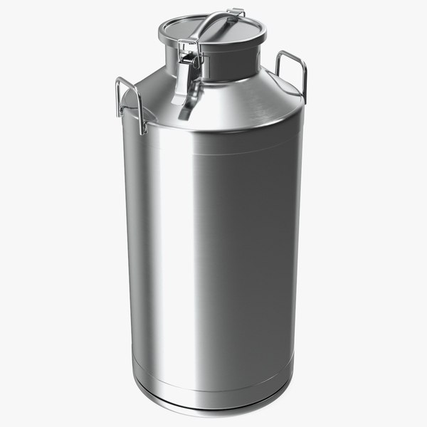 Milk Container Stainless Steel Liter D Model Turbosquid