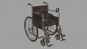 abandoned wheelchair 3D model