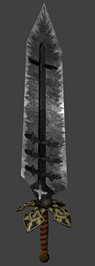 3D asta demon dweller sword model