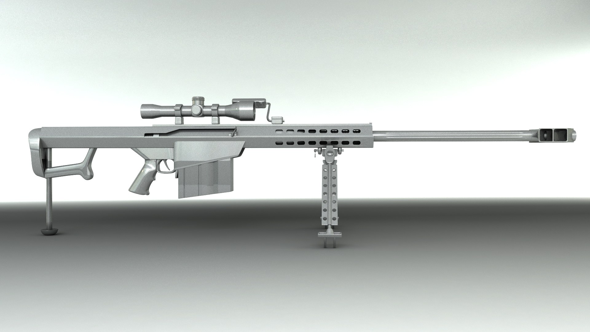 1/6 Scale Modern Era .50 Caliber Barrett Sniper Rifle 110146