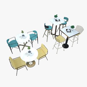 4 sets of tables and chairs